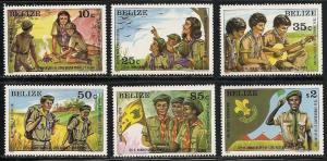 BELIZE (1982) Sc#638-643 75th Anniv, World Scouting; MNH