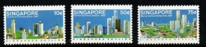 SINGAPORE SG546/8 1987 SKYLINES MNH