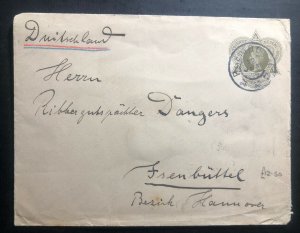 1914 Premboa Netherlands Indies Postal Stationery Cover To Frenbutter Germany