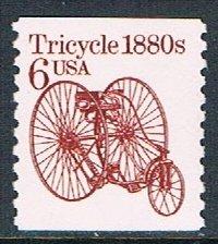 USA 2126: 6c Tricycle coil, single, MNH, VF.