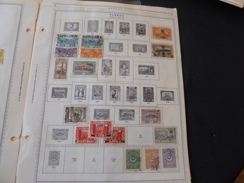 Turkey 1865-1960 Stamp Collection on Album Pages 