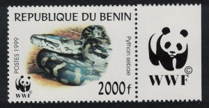 Benin Head of African rock python 2000f WWF 1999 MNH SC#1086d SG#1815 MI#1162