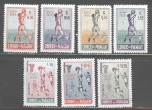 Paraguay Scott 556-C264 MH*  1960 Olympic set