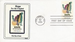 1385 6c HOPE FOR THE CRIPPLED - HOC cachet