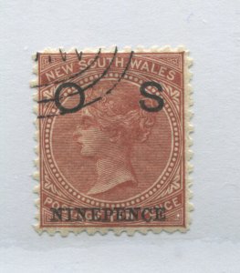 New South Wales 1894 9d overprinted on 10d Official used