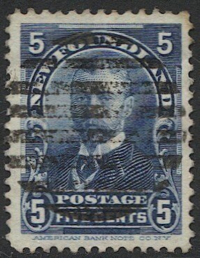 NEWFOUNDLAND Canada  1899 Sc 85 Used 5c George V  VF