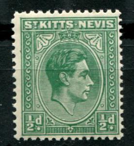 St.Kitts-Nevis   79 Mint OG 1938 1/2p KGVI Definitive