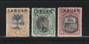 Labuan 51-53 MH Overprints