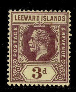 LEEWARD ISLANDS GV SG69, 3d purple/yellow, M MINT.