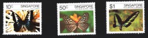 SINGAPORE BUTTERFLIES 1982 COMPLETE SET, SCOTT # 871-389. MNH