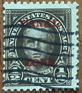 Canal Zone #70 Used Single PM Overprint Nathan Hale L48