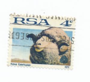 South Africa 1972 - scott 371 used - Ram's head & Wool