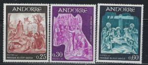 French Andorra 178-80 MNH 1987 set (an5794)