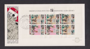 Netherlands #B610a  FDC 1984 sheet child welfare comic strips E223