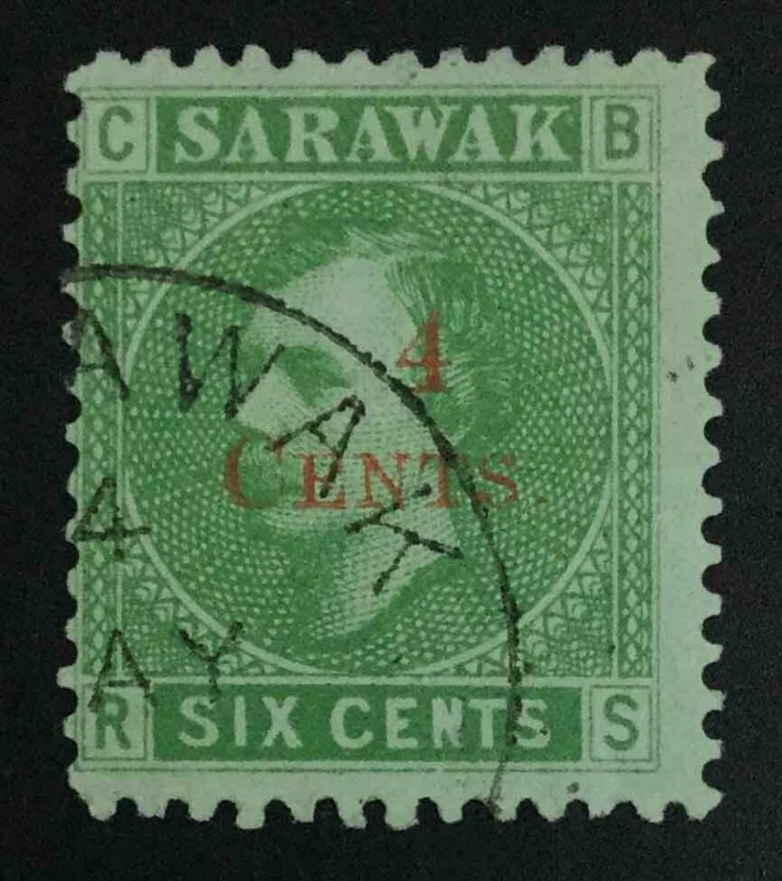 MOMEN: SARAWAK SG #34 1899 USED £120 LOT #63583