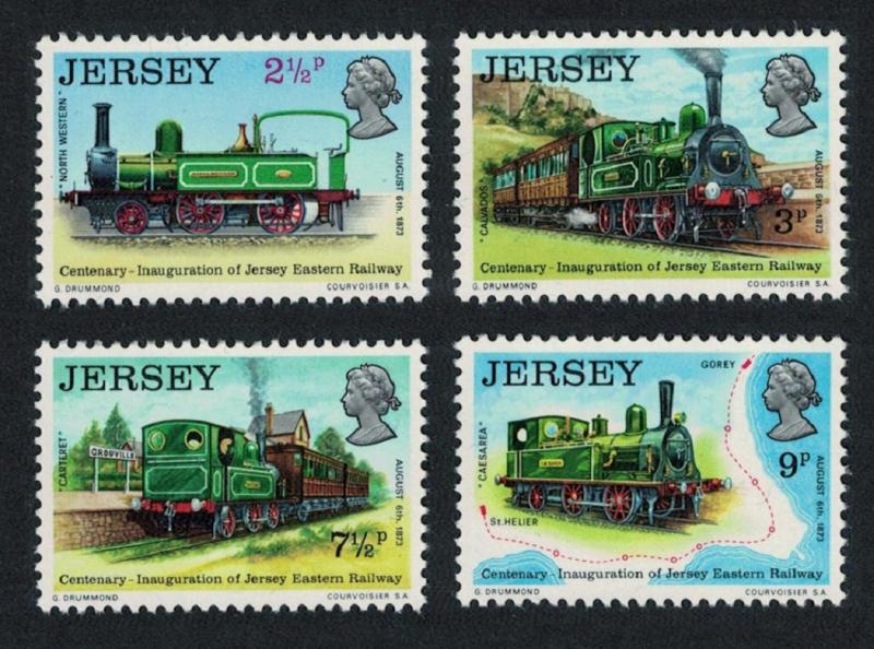 Jersey Early Locomotives Rail History 1st series 4v SG#93-96