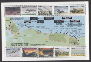 Palau 326 Anniversary WWII Souvenir Sheet MNH VF