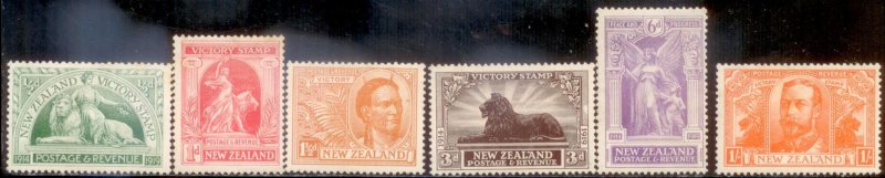 New Zealand 1920 SC# 165-70 MLH-OG E170