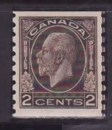 Canada-Sc#206- id5-unused hinged og 2c KGV Medallion coil-1933-line pair ma     