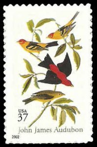 PCBstamps   US #3650 37c Scarlet & Louisiana Tanagers, MNH, (13)