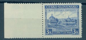 Carpatho Ukraine / Karpaten-Ukraine stamp 1939, se-tenant with blanco stamp, MNH