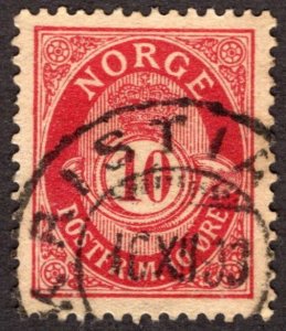 1898, Norway 10ö, Used, Sc 51