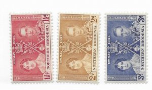 Northern Rhodesia #22-24 MH - Stamp - CAT VALUE $1.35