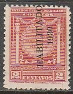 MEXICO 667, 2¢ HABILITADO 1930. MINT, NH. VF..