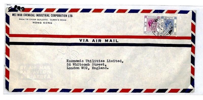 CP90 Hong Kong 1947 Air Mail Cover