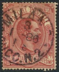 ITALY 1884-86 50c Claret PARCEL POST STAMP Sc Q3 VFU