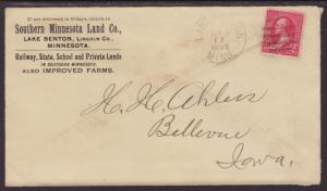 Southern Minnesota Land Co,Lake Benton,MN 1896 Cover