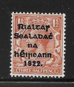 Ireland 25 1 1/2d Surcharge single Unused H