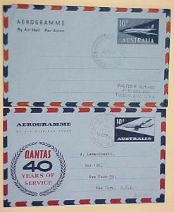 AUSTRALIA AIR LETTER FD #A9,A13 cat. $50.00