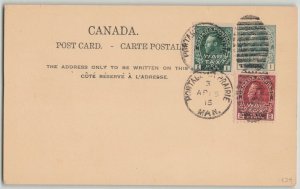 Canada 1915 WWI Admiral War Tax First Day Postal Stationery Card Manitoba