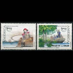 BRAZIL 1991 - Scott# 2333-4 UPAEP Explorers Set of 2 NH