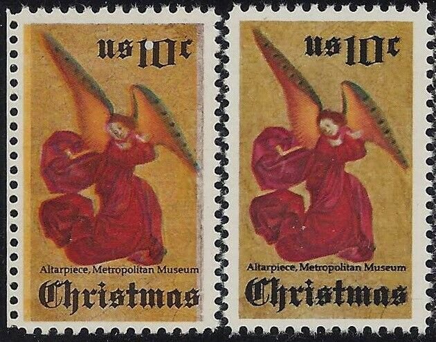 1550 - 10c Color Shift Error / EFO Christmas Angel Mint NH