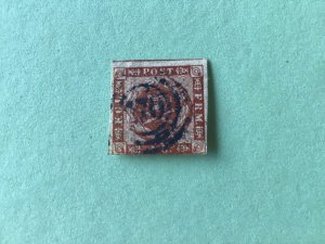 Denmark 1858 Wavy lines ground 4 Sk  used stamp A6659