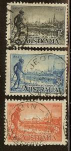 Australia, Scott #'s 142-144, Tribesman Issues, Used 