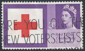 Great Britain #398 3p Red Cross & Queen Elizabeth II