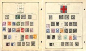 New South Wales Stamp Collection on 3 Scott International Minkus Pages 1851-1906