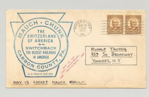 USA 1933 115th Anniversary of Switchback Railroad Rotary, Trains Event Cover