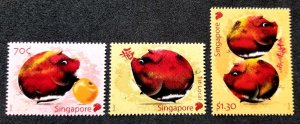 *FREE SHIP Singapore Year Of Pig 2019 New Year Chinese Lunar Zodiac (stamp) MNH