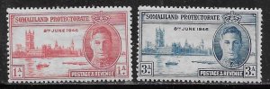 Somaliland Protectorate Scott #'s 108 - 109 MH