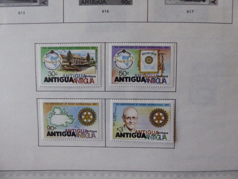 Antigua 1976-1984 Stamp Collection on Alb Pgs