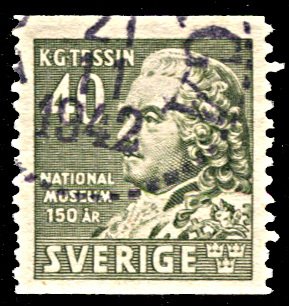 Sweden 331, used, K.G. Tessin, 150th Anniversary of National Museum