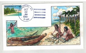 1990 COLLINS HANDPAINTED AIRMAIL SEE AMERICA FLAGSTAFF ARIZONA CANCEL