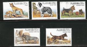 AUSTRALIA Scott 727-731 MNH** 1980 Dog Breed set