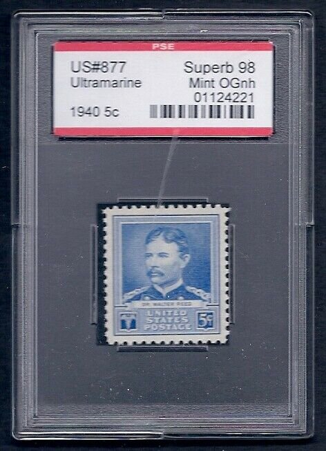 MALACK 877 SUPERB OG NH, w/PSE (GRADED 98, ENCAPSULATED), gg0059