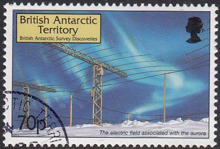 British Antarctic Territory 1999 used Sc #284 70p Aurora electric field