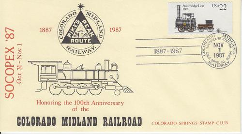 1987 SOCOPEX Colorado Midland Railway Colorado Springs CO